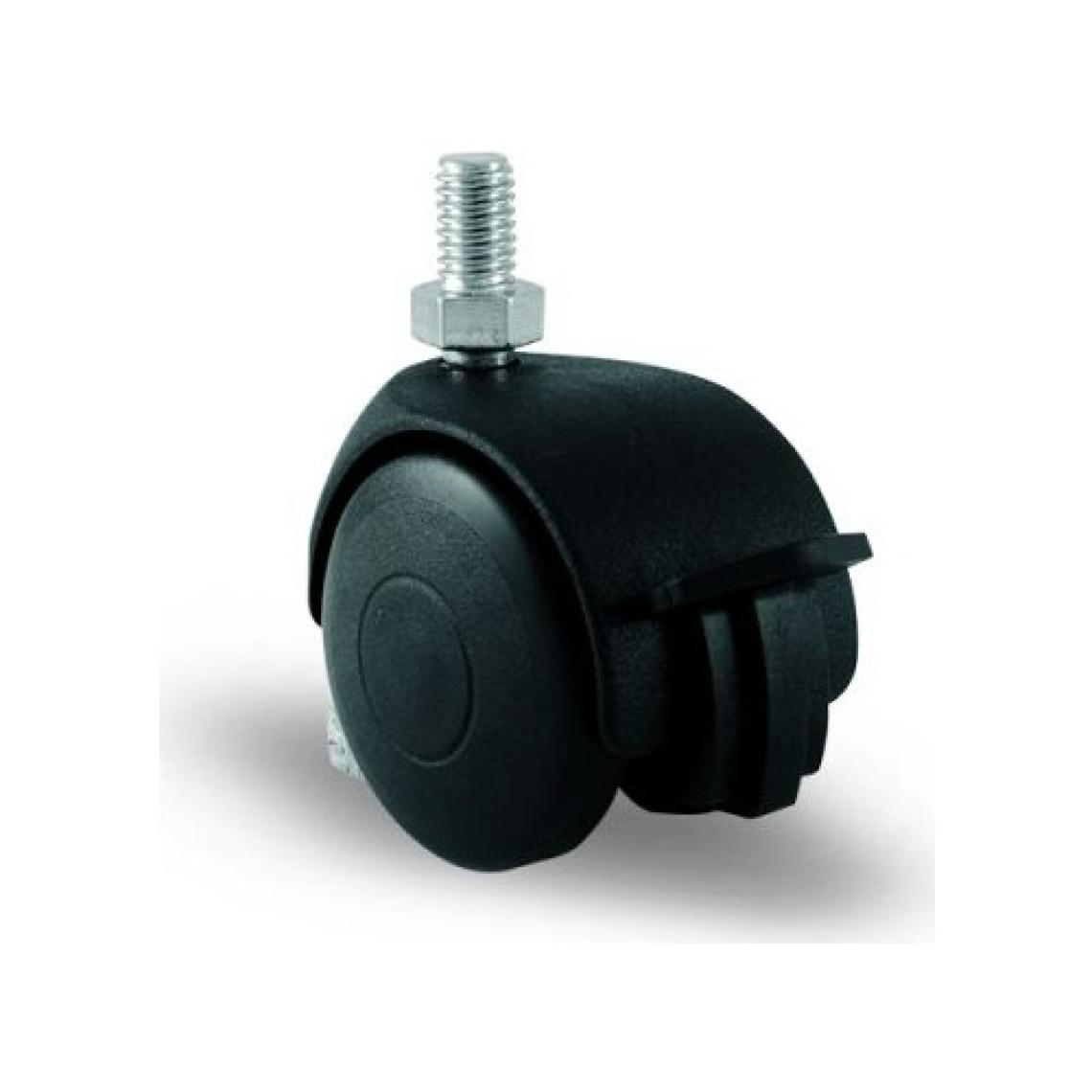 Ec05Mkm50F Civatalı Frenli Plastik Mobilya Tekerleği Çap:50 Oynak Frenli Civata Bağlantılı, Burçlu