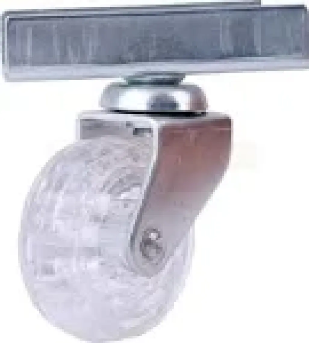 Hts 327 - 50X20'Lik Şeffaf Makaralı Uzun U Tablalı Teker