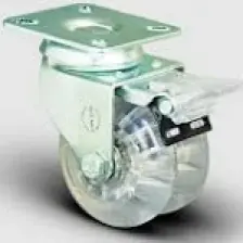 Oynak Frenli Tabla Bağlantılı, Burçlu, Poliüretan Çiftli Sanayi Tekerleği Çap:50 - Et01 Dkp 50F