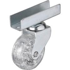 Hts 327 - 50X20 mm Şeffaf Makaralı Uzun U Tablalı Teker 4 Adet