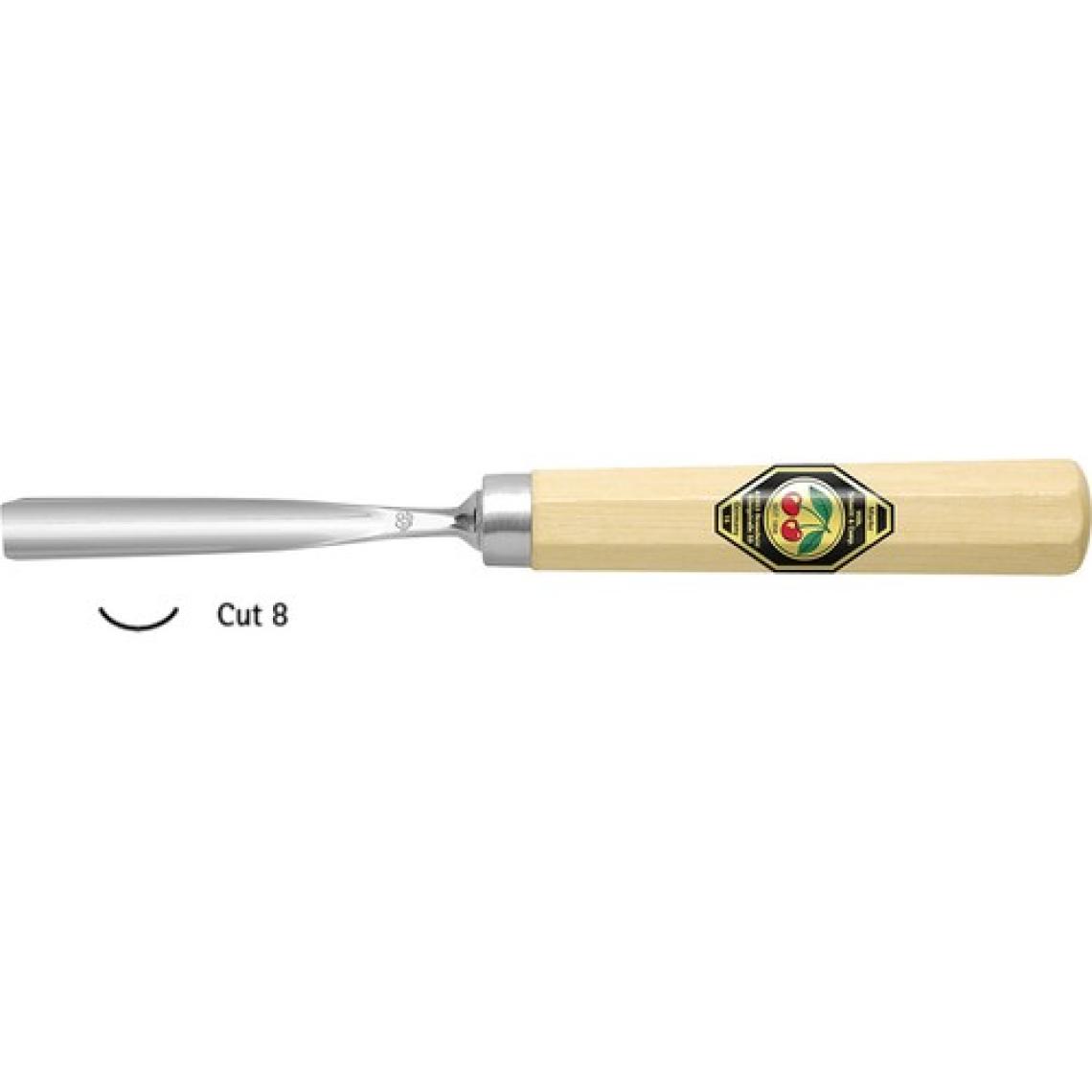 Kirschen Two Cherries Düz Oluklu Ağız Oyma Iskarpelası Kısa Cut8 6 mm