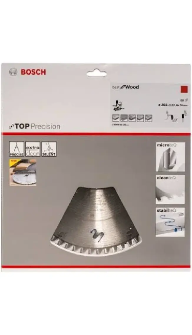 Bosch  - Best Serisi Hassas Kesim Ahşap İçin Daire Testere Bıçağı - 254 X 30 X 2,3 Mm, 60 Diş
