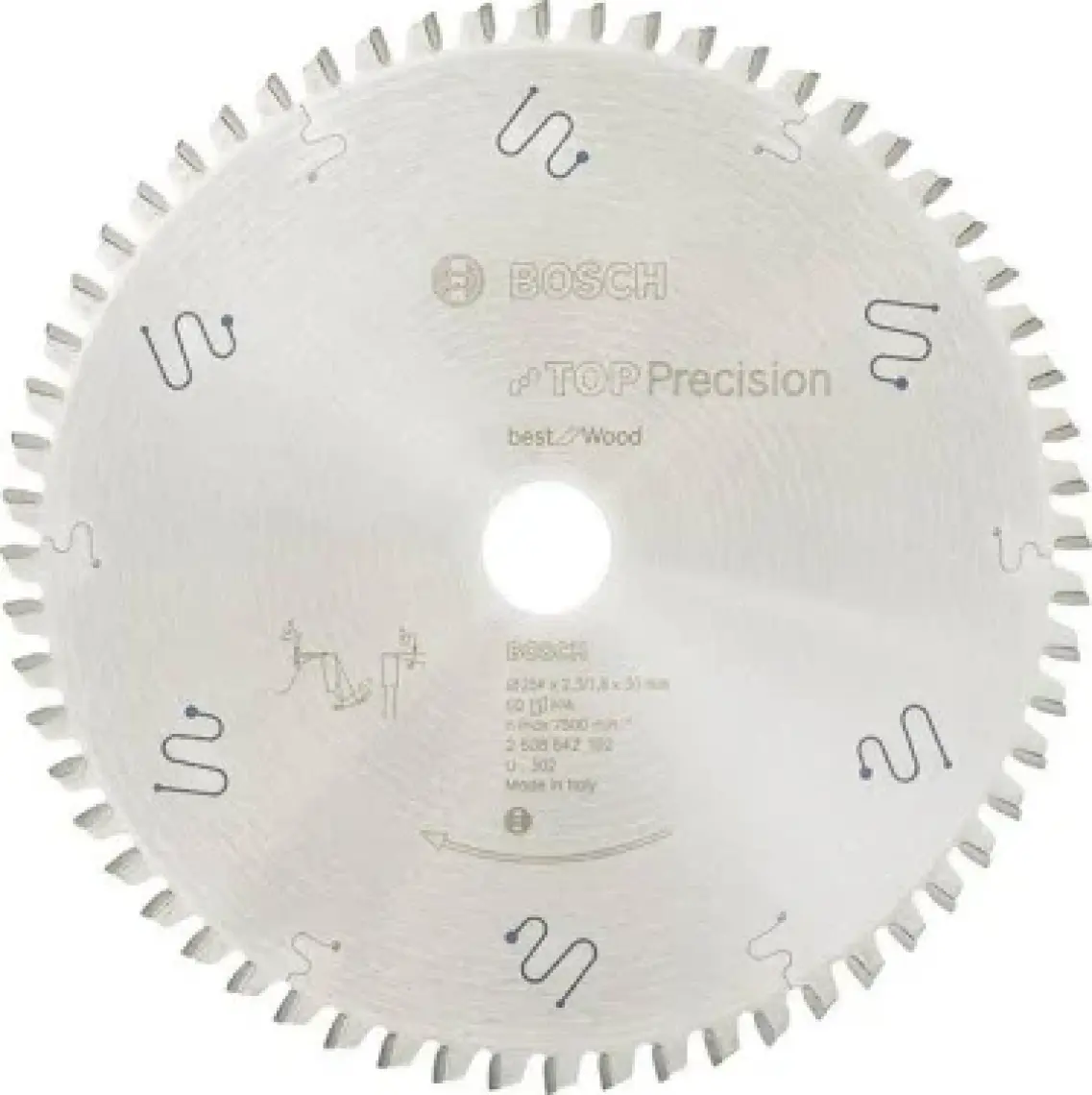 Bosch  - Best Serisi Hassas Kesim Ahşap İçin Daire Testere Bıçağı - 254 X 30 X 2,3 Mm, 60 Diş