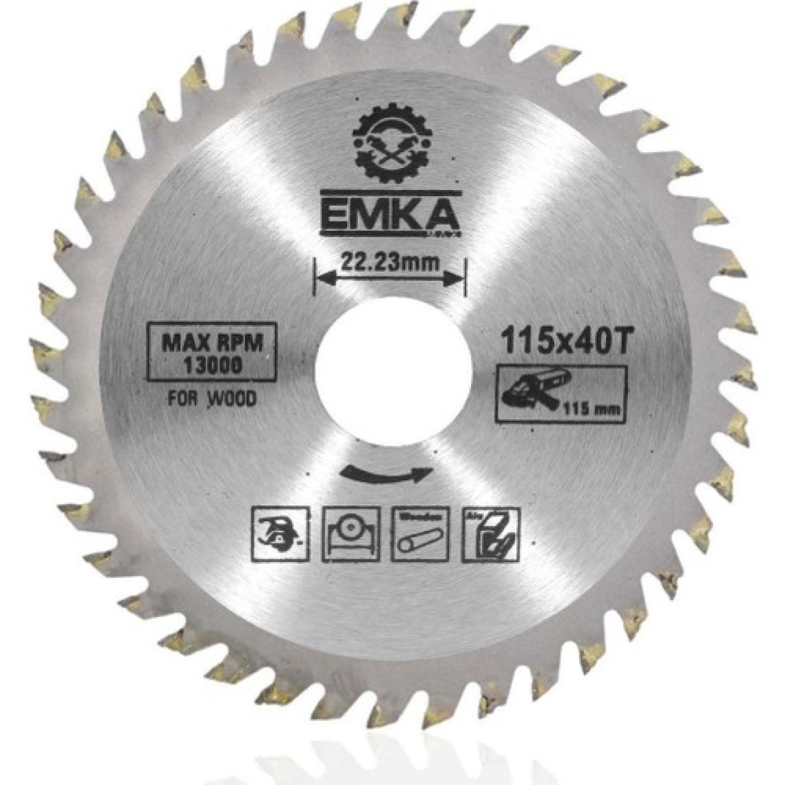 Badem10 Emka Ahşap Kesme Sunta Testeresi 115 mm 40 Diş