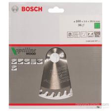 Bosch  - Optiline Serisi Ahşap İçin Daire Testere Bıçağı - 160 X 20/16 X 2,6 Mm, 36 Diş