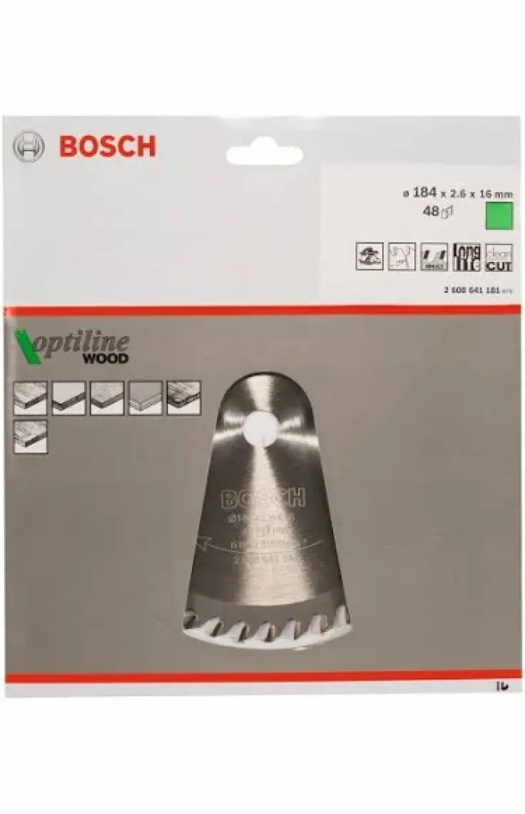 Bosch Optiline Wood 184 x 16 Mm 48 Diş 2608641181