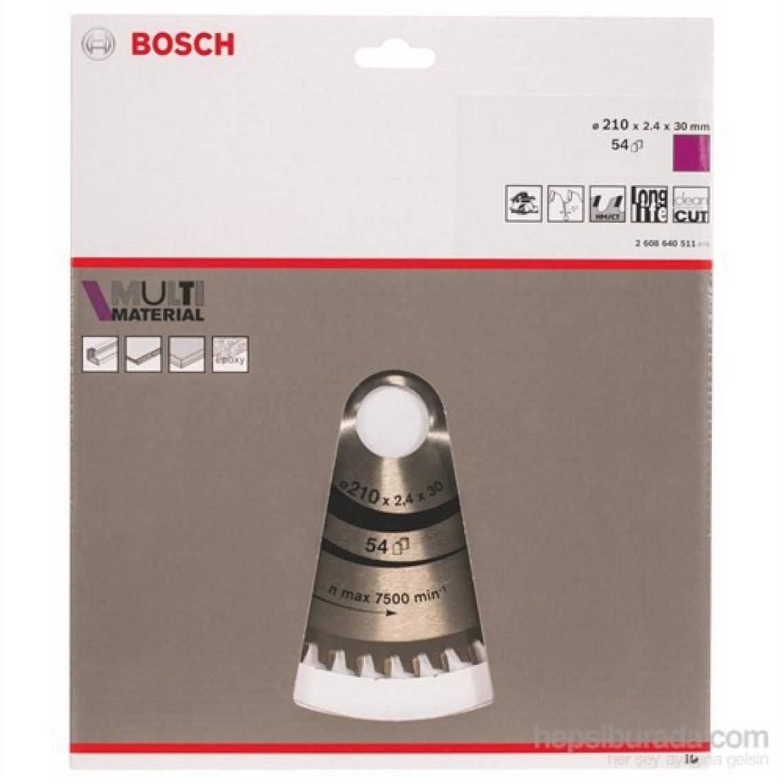 Bosch  - Çoklu Malzeme İçin Daire Testere Bıçağı - 210 X 30 X 2,4 Mm, 54 Diş