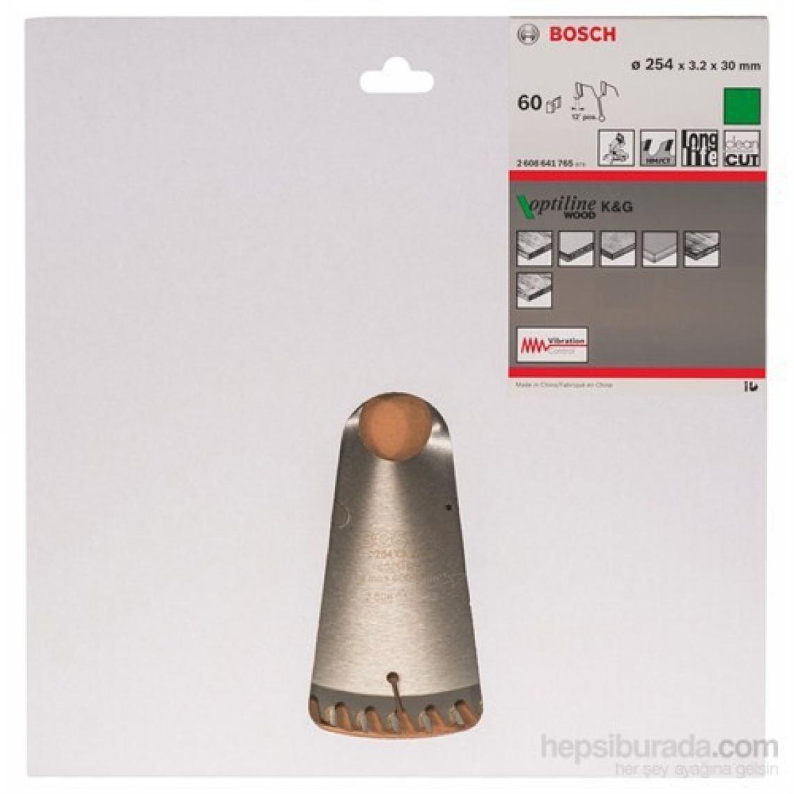 Bosch  - Optiline Serisi Ahşap İçin Daire Testere Bıçağı - 254 X 30 X 3,2 Mm, 60 Diş