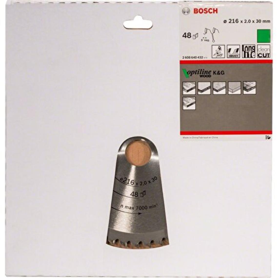 Bosch - Optiline Serisi Ahşap Için Daire Testere Bıçağı B 216X30 Mm-48 Diş