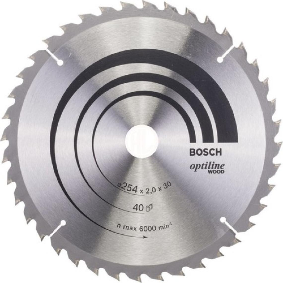 Bosch  - Optiline Serisi Ahşap İçin Daire Testere Bıçağı - 254 X 30 X 2,0 Mm, 40 Diş