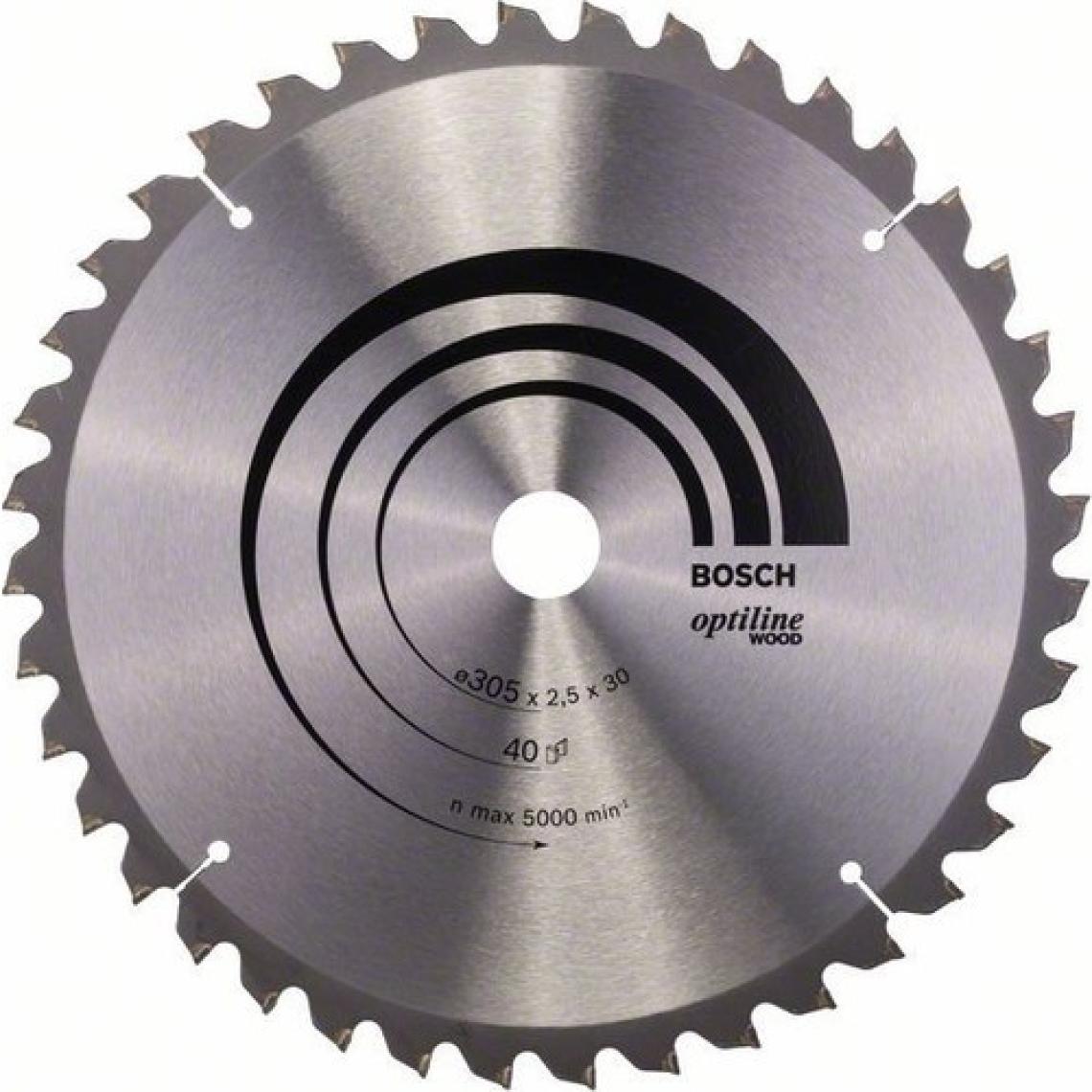 Bosch  - Optiline Serisi Ahşap İçin Daire Testere Bıçağı - 305 X 30 X 2,5 Mm, 40 Diş