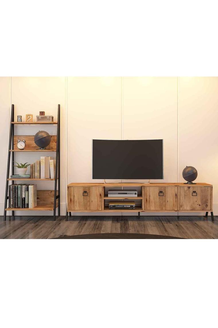 Yanke Tv 180 Atlantik Çam + Kitaplık