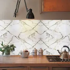 Tink Kendinden Yapışkanlı Sarı Çizgili Desenli Pvc Panel 41X62 cm (4 Adet) 1 M²