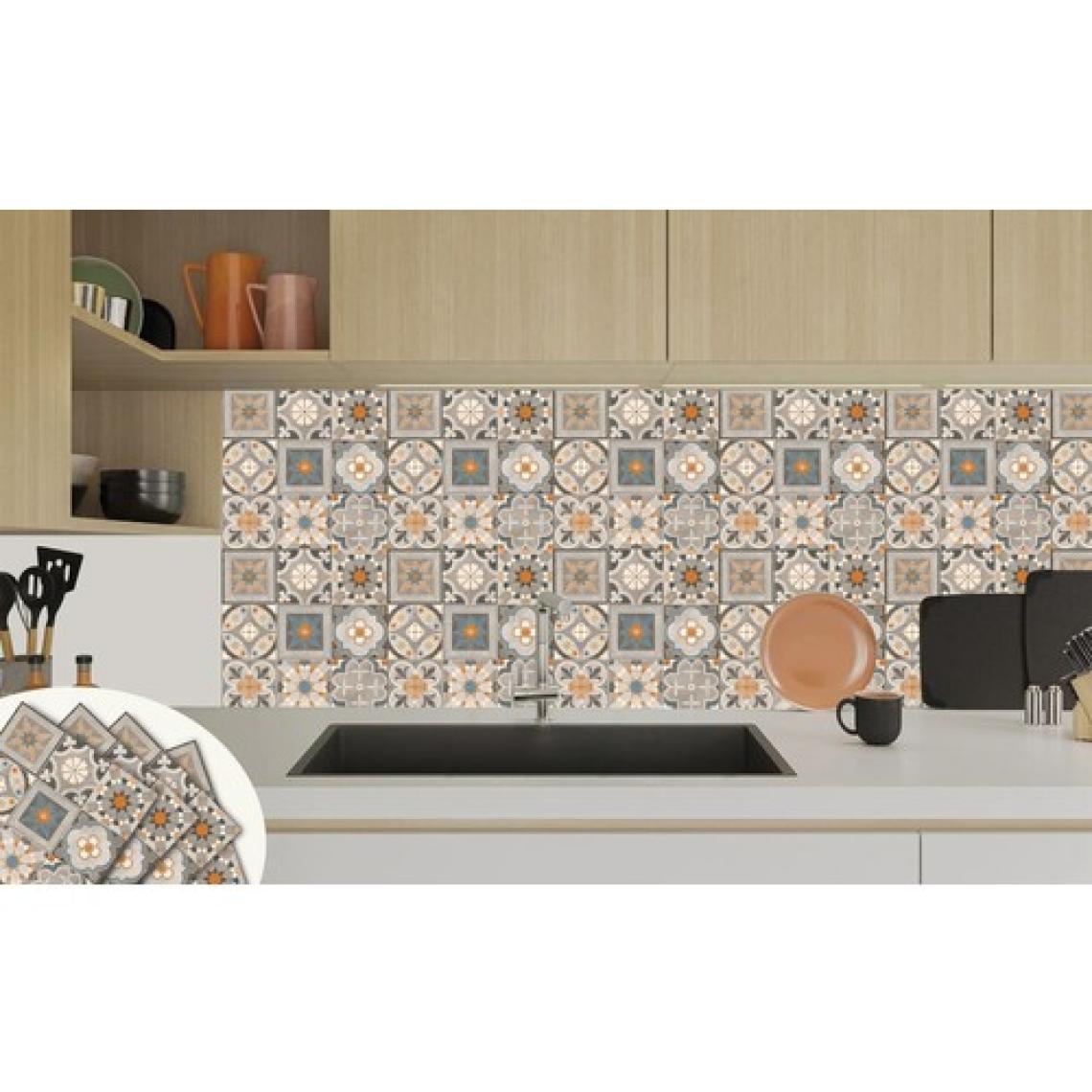 Tink Kendinden Yapışkanlı Apricot Desenli Pvc Karo 30X30 cm (4 Adet) 0,36 M2