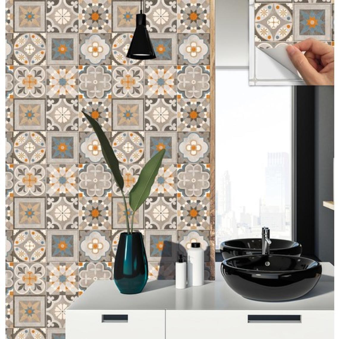 Tink Kendinden Yapışkanlı Apricot Desenli Pvc Karo 30X30 cm (4 Adet) 0,36 M2