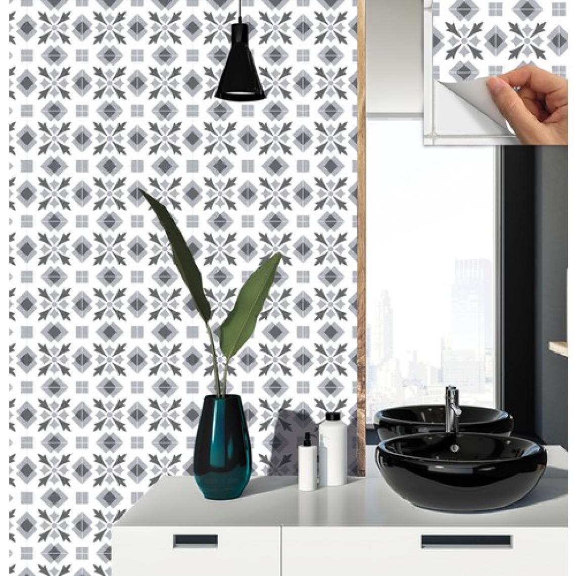 Tink Kendinden Yapışkanlı Mutfak Banyo Kaplama Geometrik 041 Desenli Pvc Karo 30x30 cm 11 Adet 1m2