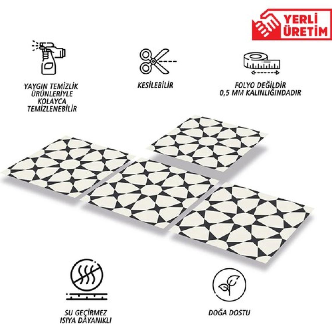 Tink Kendinden Yapışkanlı Yıldızlı Desenli Pvc Karo 30x30 cm (56 Adet) 5m2