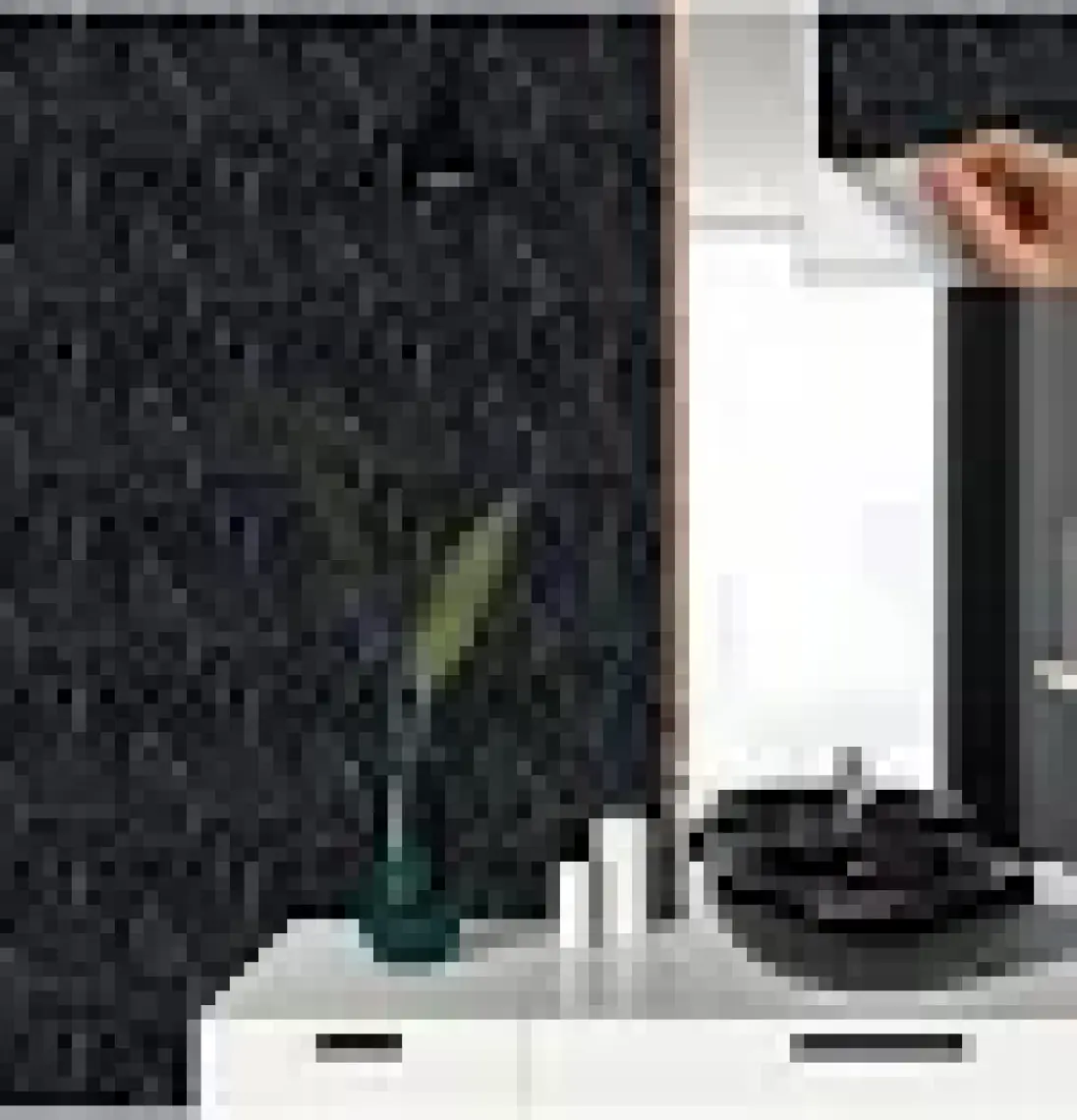 Tink Kendinden Yapışkanlı Siyah Mermer Desenli Pvc Karo 30x30 cm 11 Adet 1m2