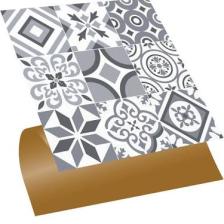 Tink Kendinden Yapışkanlı Mutfak Geometrik 019 Karma Desenli Pvc Karo 30X30 cm (11 Adet) 1m2