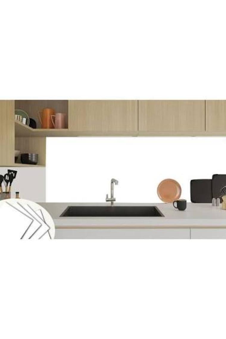 Tink Kendinden Yapışkanlı Düz Beyaz Desenli Pvc Karo 30X30 cm (4 Adet) 0,36 M2