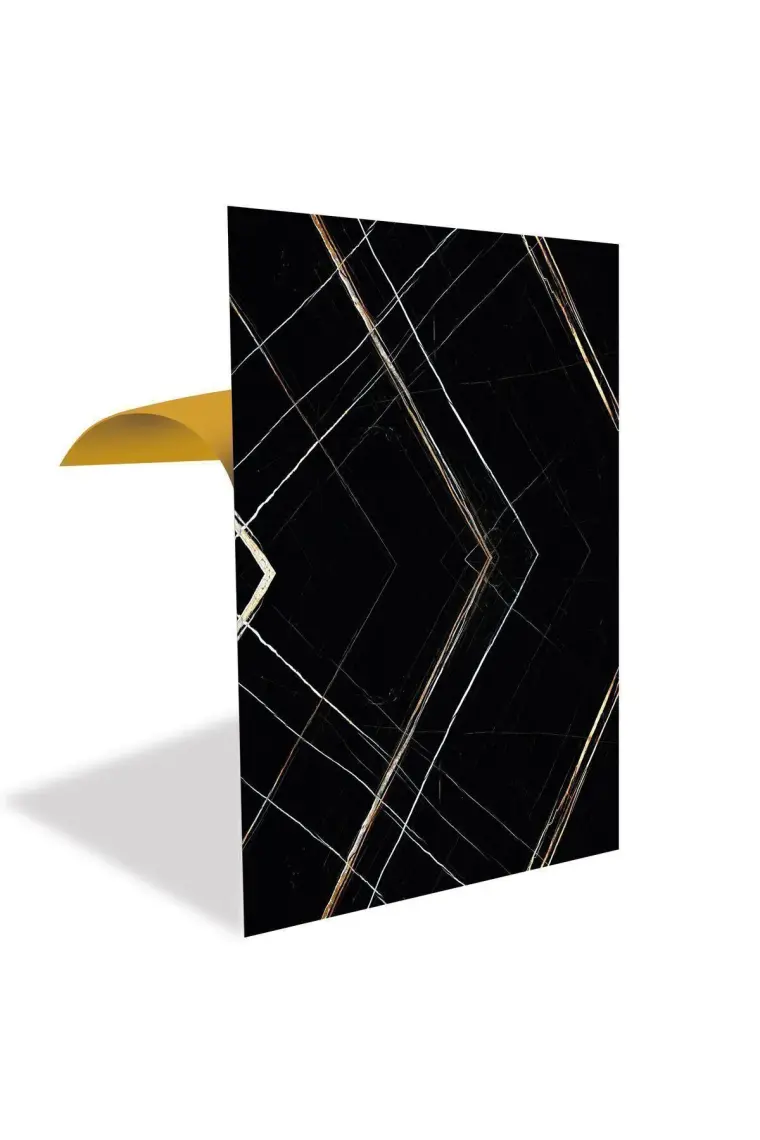 Tink Kendinden Yapışkanlı Siyah Desenli Pvc Panel 41x62 Cm 4 Adet 1 M²