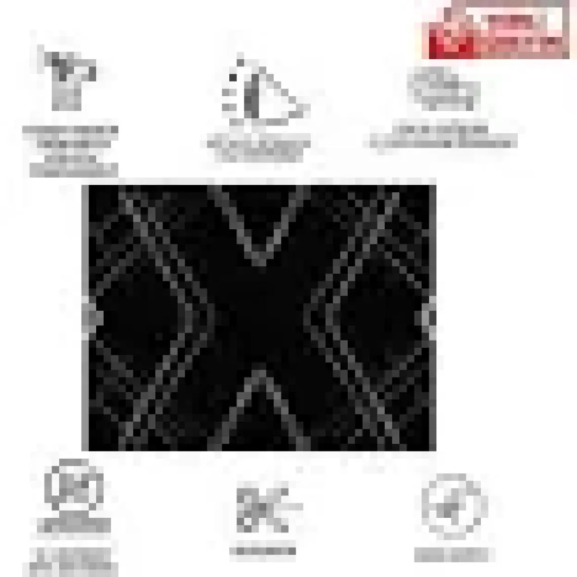 Tink Kendinden Yapışkanlı Siyah Desenli Pvc Panel 41x62 Cm 4 Adet 1 M²