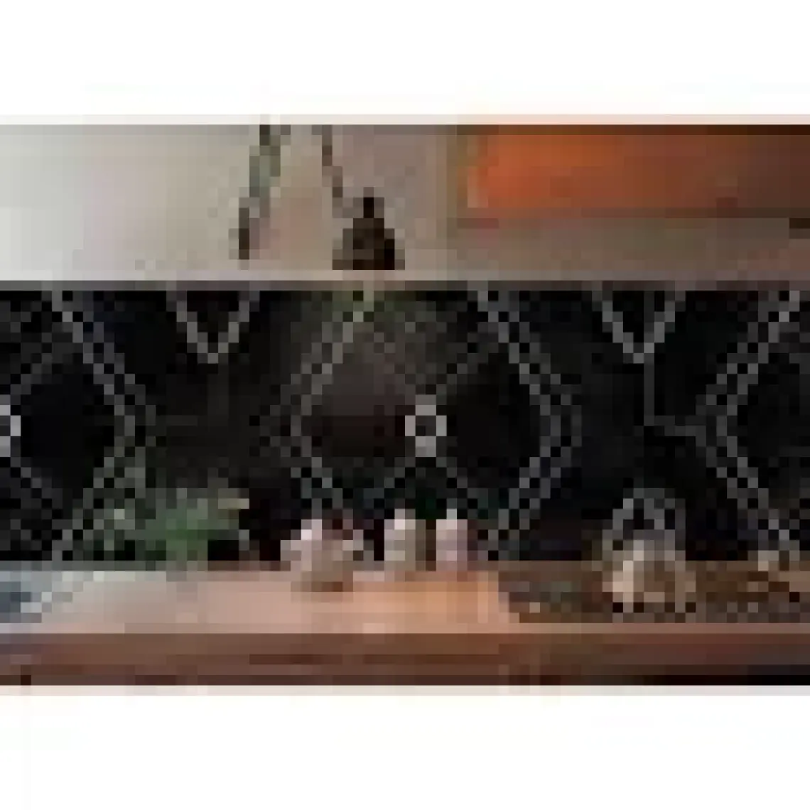 Tink Kendinden Yapışkanlı Siyah Desenli Pvc Panel 41x62 Cm 4 Adet 1 M²