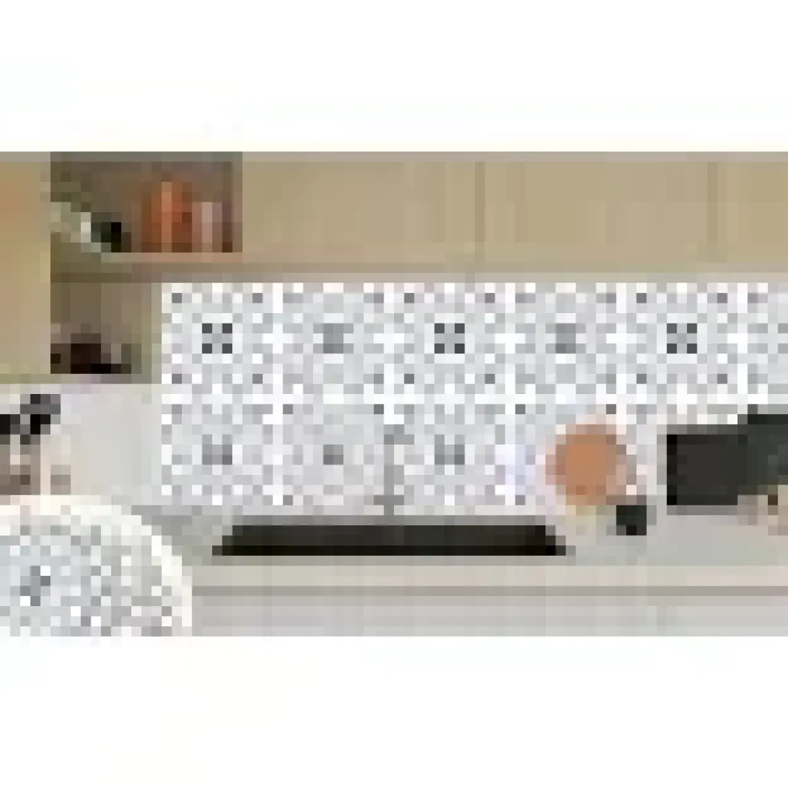 Tink Kendinden Yapışkanlı Banyo Mutfak Kaplama Geometrik 07 Desenli Pvc Karo 30X30 cm (11 Adet) 1 M2