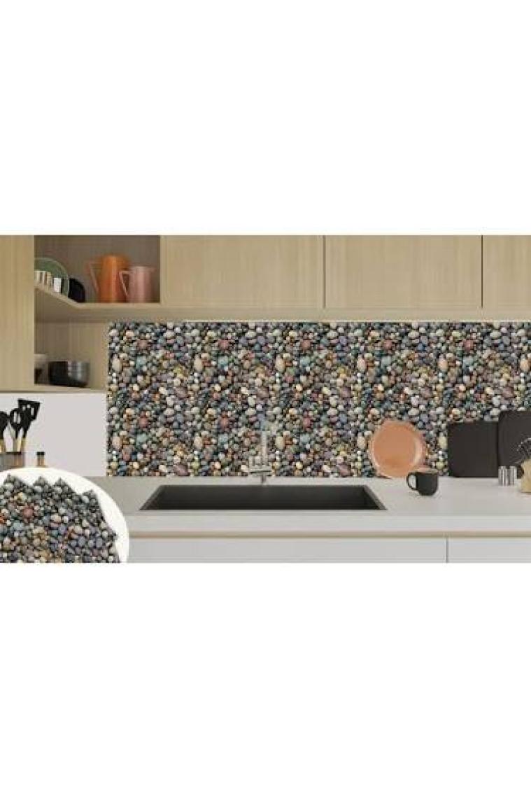 Tink Kendinden Yapışkanlı Çakıl Taşı Desenli Pvc Karo 30X30 cm 4'lü 0,36 M2