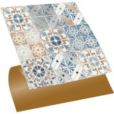 Tink Kendinden Yapışkanlı Mavi Fas 4 Desenli Pvc Karo 30X30 cm (4 Adet) 0,36 M2