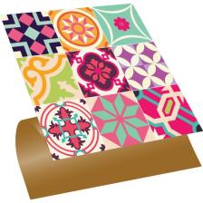 Tink Kendinden Yapışkanlı Colorful Desenli Pvc Karo 30x30 cm 4 Adet 0,36 M2
