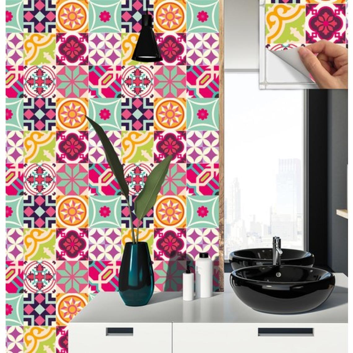 Tink Kendinden Yapışkanlı Colorful Desenli Pvc Karo 30x30 cm 4 Adet 0,36 M2