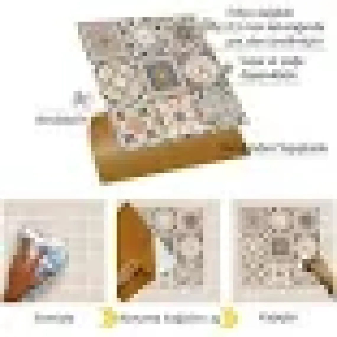 Tink Kendinden Yapışkanlı Apricot Desenli Pvc Karo 30X30 cm (11 Adet) 1m2