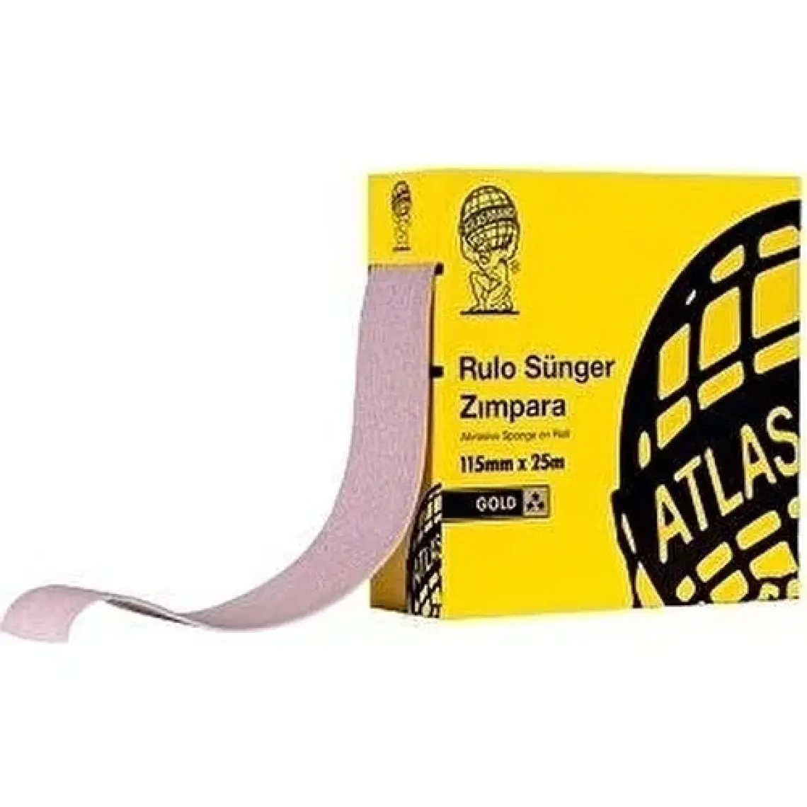 Atlas Rulo Sünger Zımpara 115 mm * 25 M 220 Kum