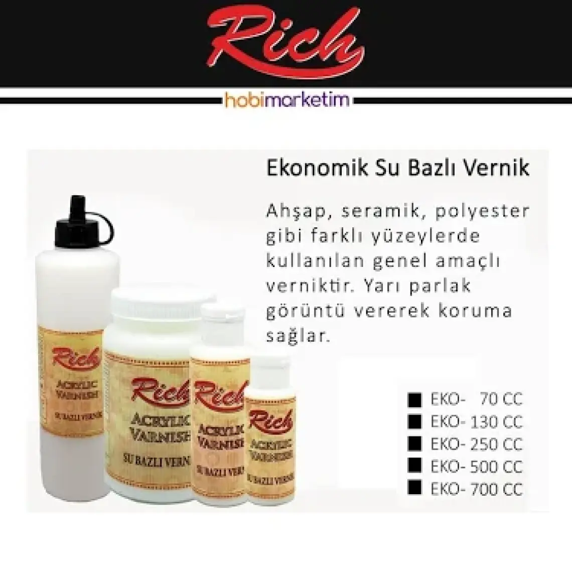 Rich Vernik Su Bazlı Ekonomik 500 cc
