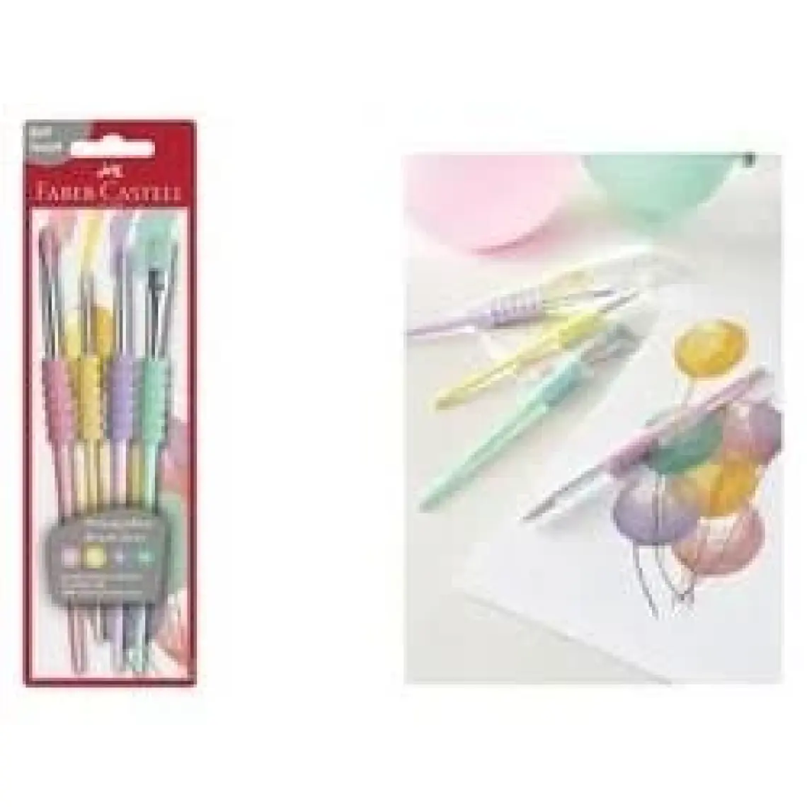 Faber-Castell Soft Touch Fırça Seti Pastel Renkler 4'lü