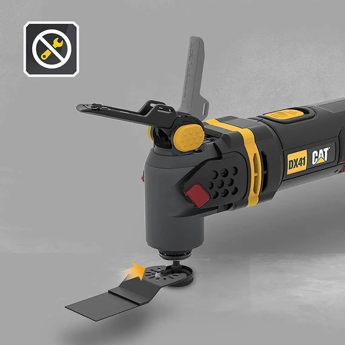 Cat DX41 18 Volt / 4.0 Ah Li-Ion Tek Akülü Kömürsüz Profesyonel Çok Amaçlı Devir Ayarlı Raspalama+14 Adet Aksesuar