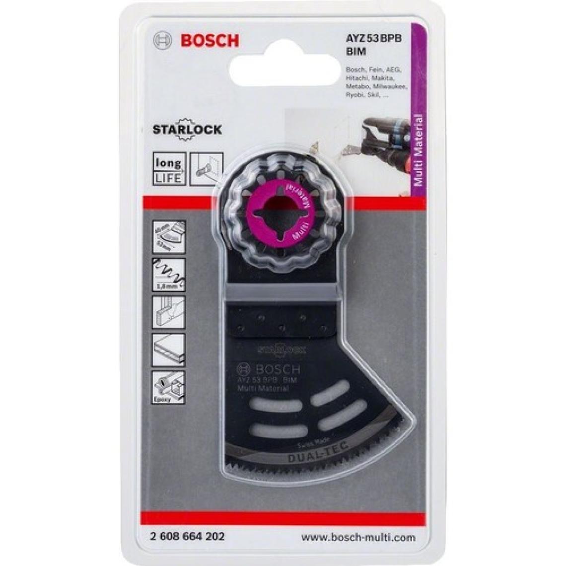 Bosch - Starlock - Ayz 53 Bpb - Bım Çoklu Malzeme Için Daldırmalı ve Yana Kesim Testere Bıçağı 1'li