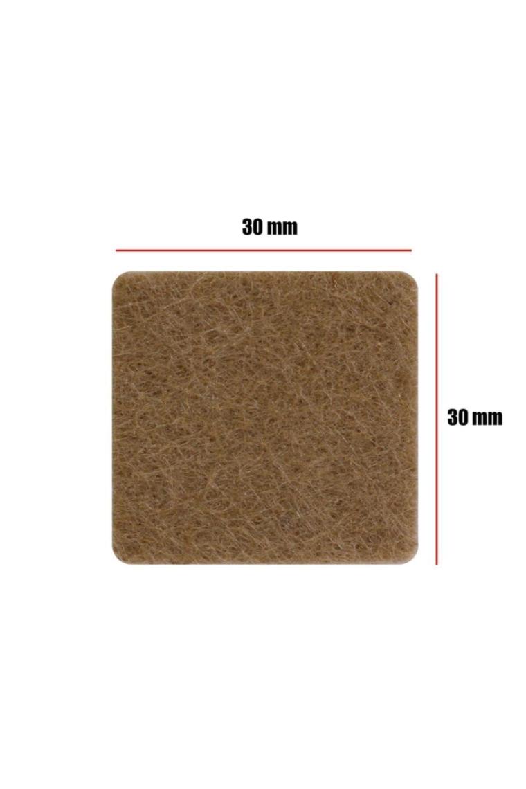 Yapışkanlı Mobilya Masa Sandalye Parke Zemin Ayak Koruyucu Kaydırmaz Keçesi 30x30 Mm (21'Lİ PAKET)