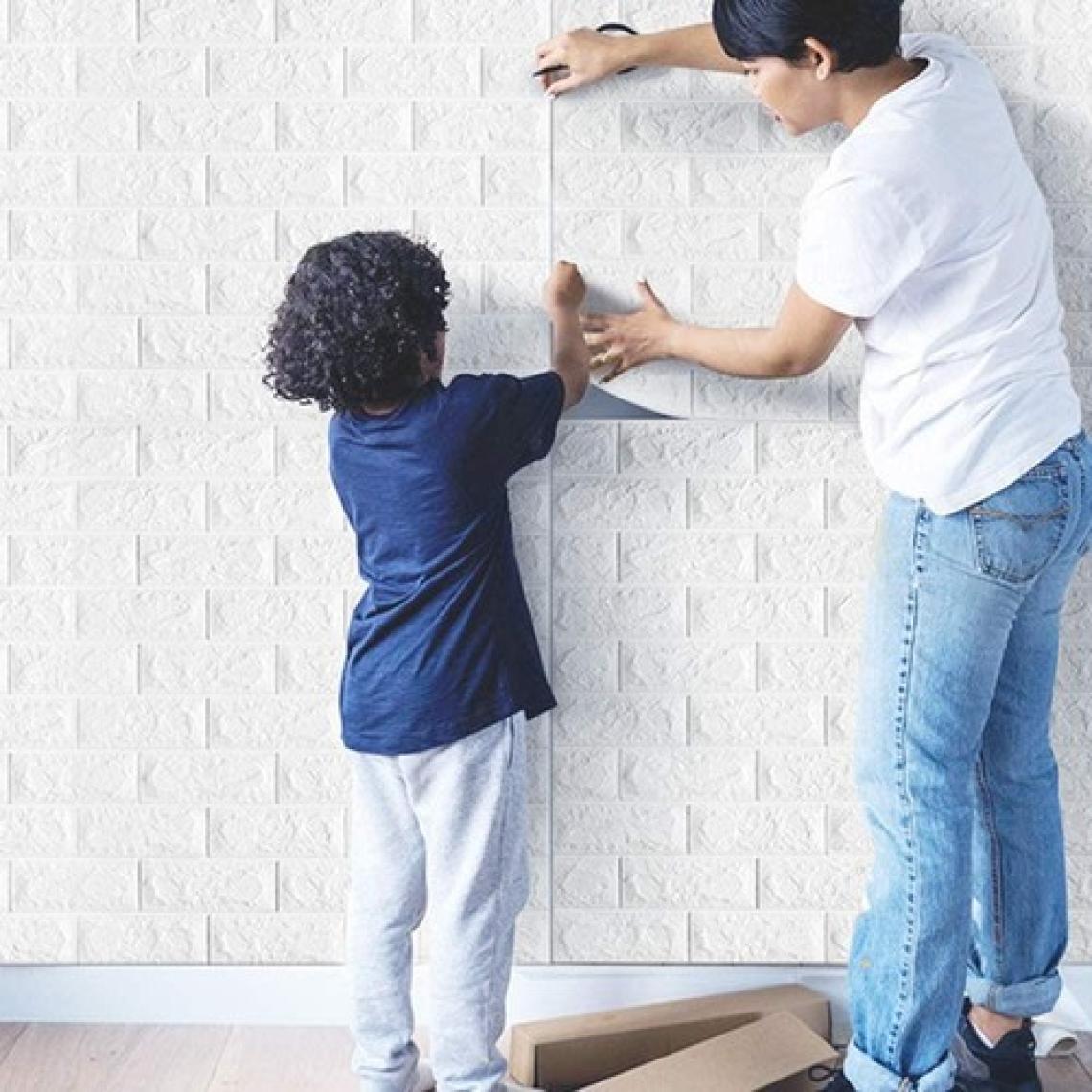 Renkli Duvarlar 70X38 CM(0,27M2)KENDINDEN Yapışkanlı 3D Esnek Duvar Kağıdı Paneli