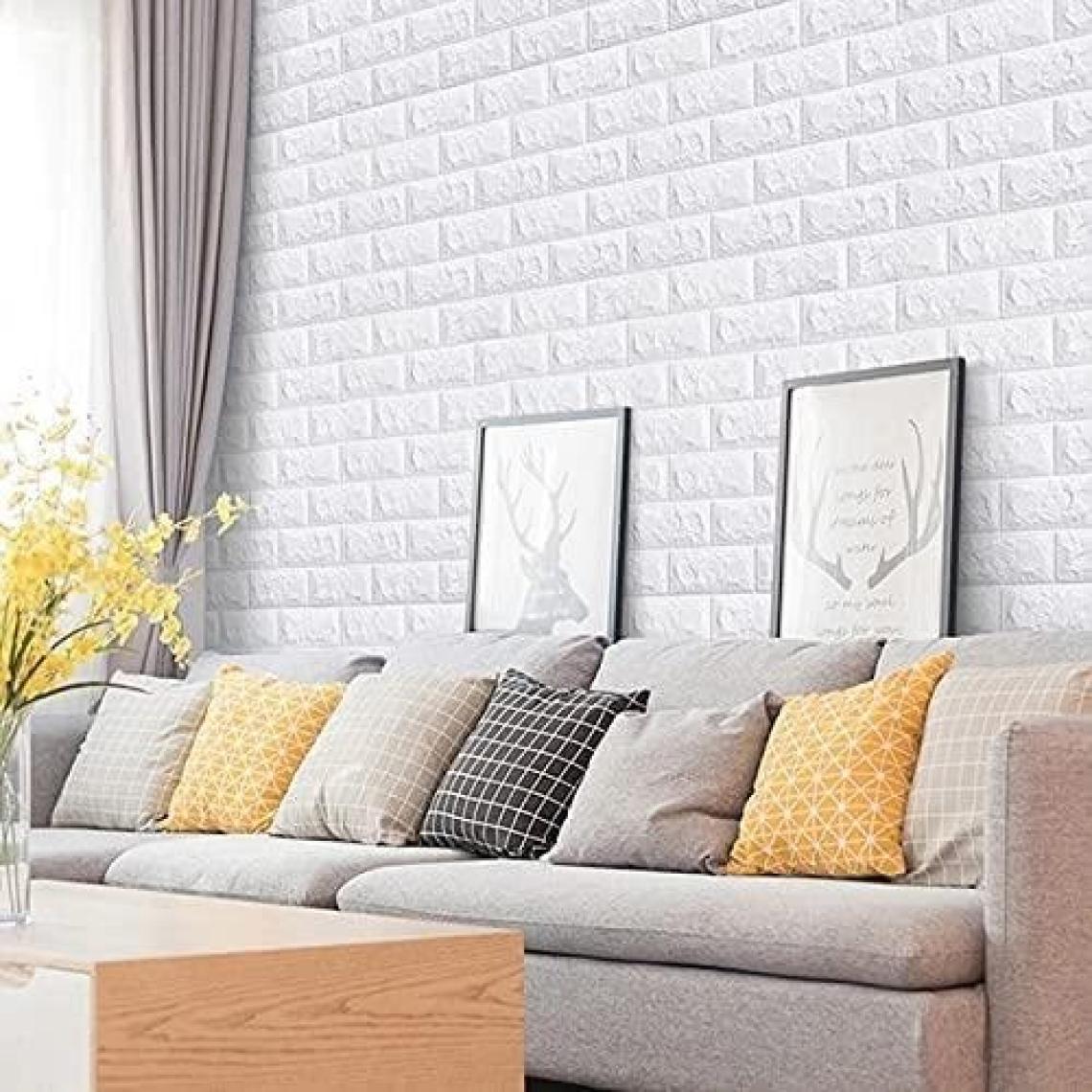 Renkli Duvarlar 70X38 CM(0,27M2)KENDINDEN Yapışkanlı 3D Esnek Duvar Kağıdı Paneli