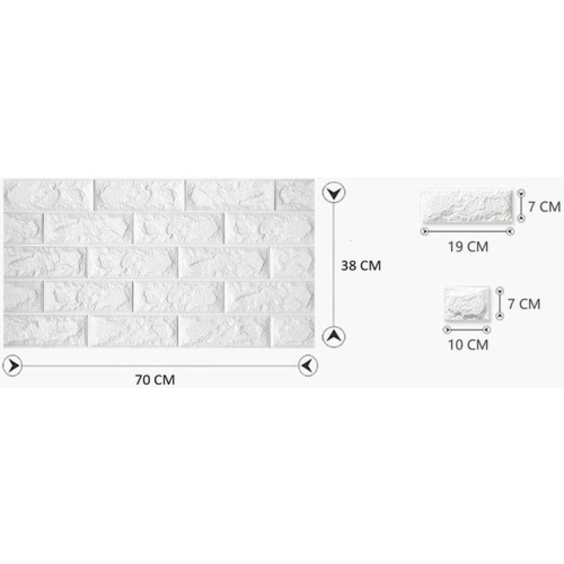 Renkli Duvarlar 70X38 CM(0,27M2)KENDINDEN Yapışkanlı 3D Esnek Duvar Kağıdı Paneli