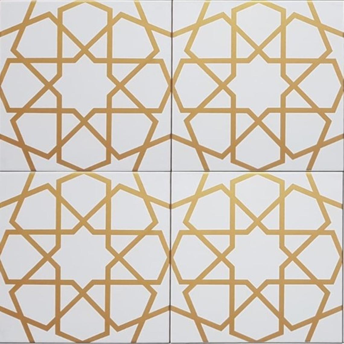Armada Çini 20x20 Cm SP 89 Beyaz Metalik Kütahya Çinisi Karo