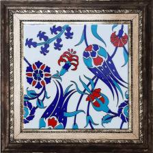 Armada Çini 20x20 Cm SP 105 Lale Çiçek Desen Kütahya İznik Çini Pano