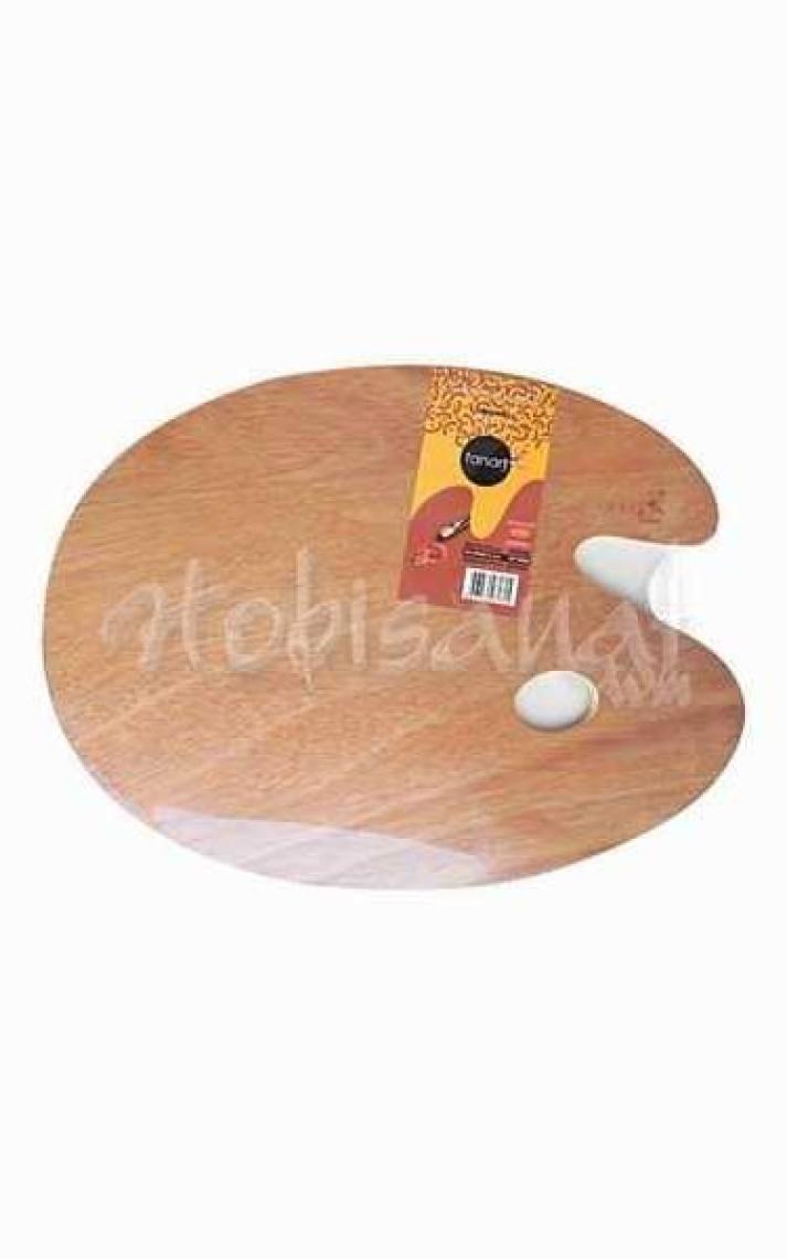 Hobi24 Ahşap Oval Palet 30 x 40 cm
