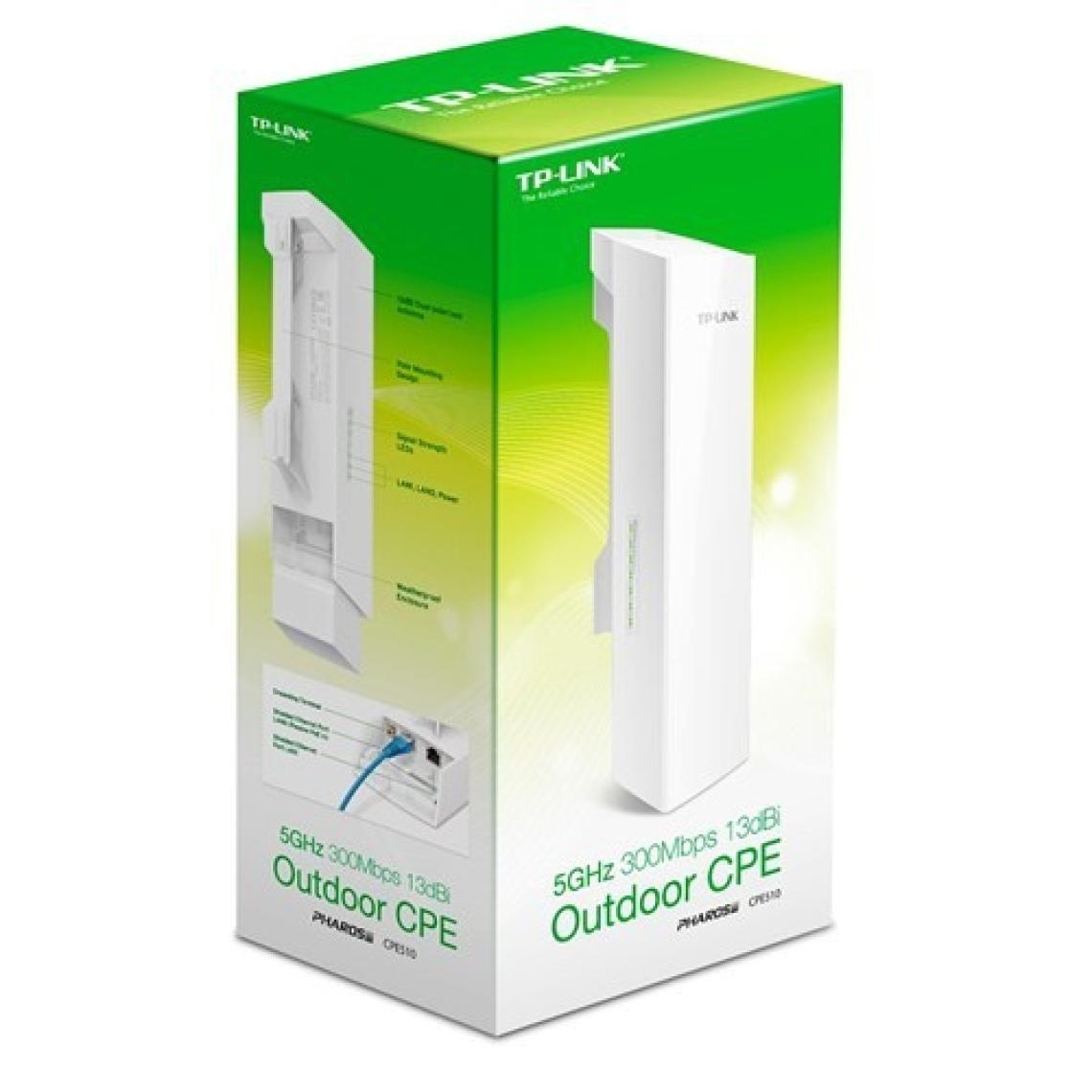 TP-Link CPE510, 5GHz 300Mbps 802.11n/a, 13dBi Yüksek Kazanımlı, Dual Polarize, Pasif POE Destekli  Dış Mekan CPE/Access Point