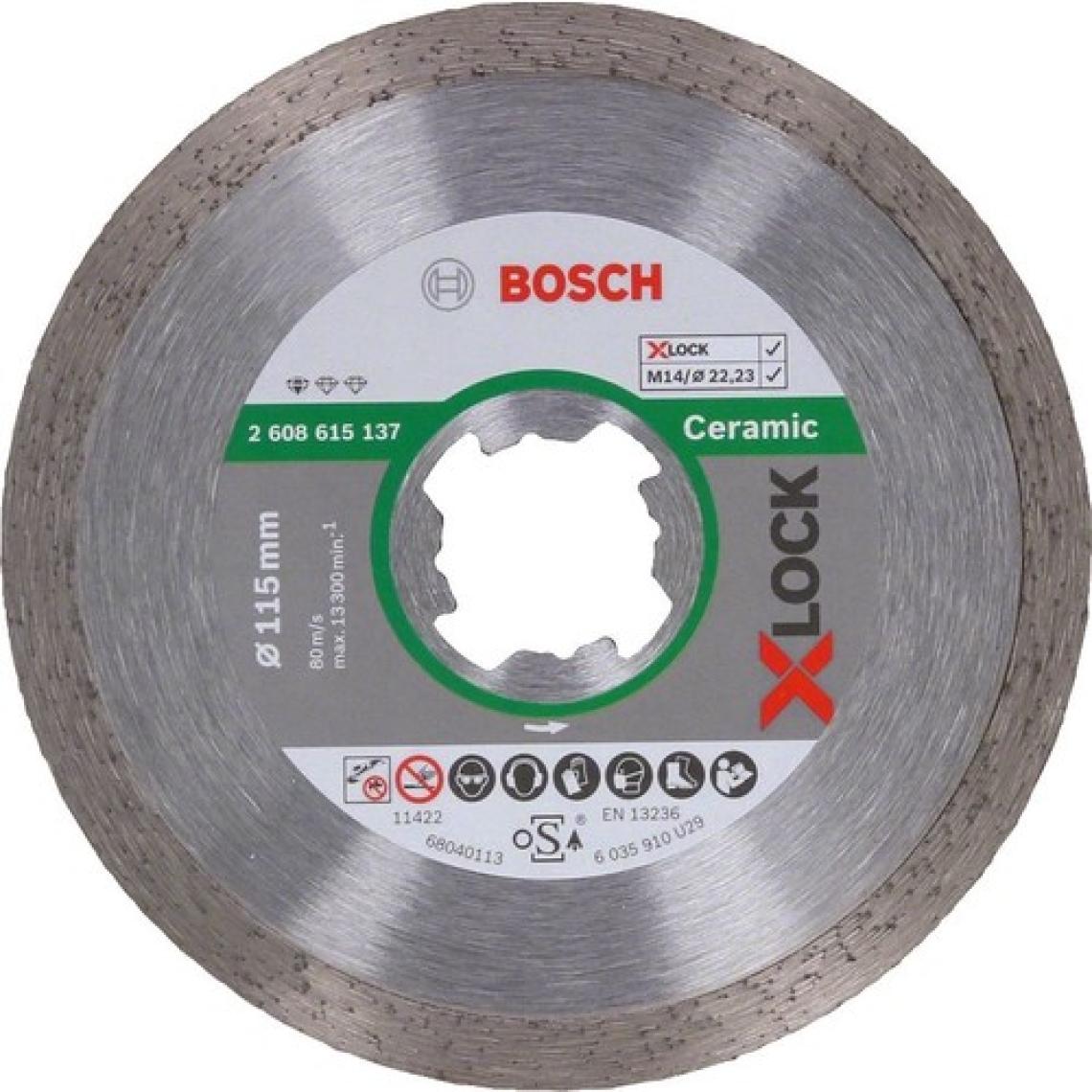 Bosch - X-Lock - Standard Seri Seramik Için Elmas Kesme Diski 115 mm