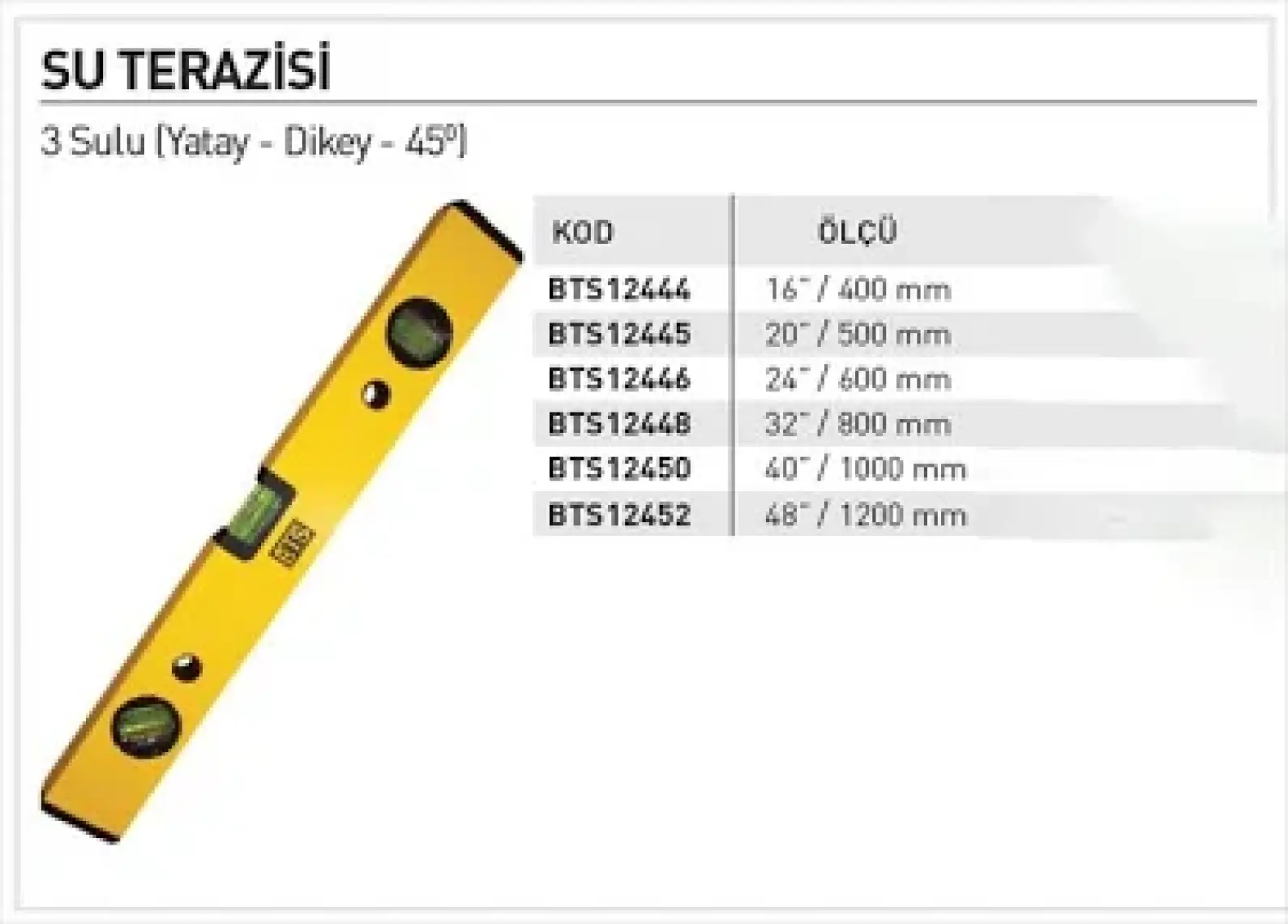 Bts 12445 Su Terazisi 50 cm