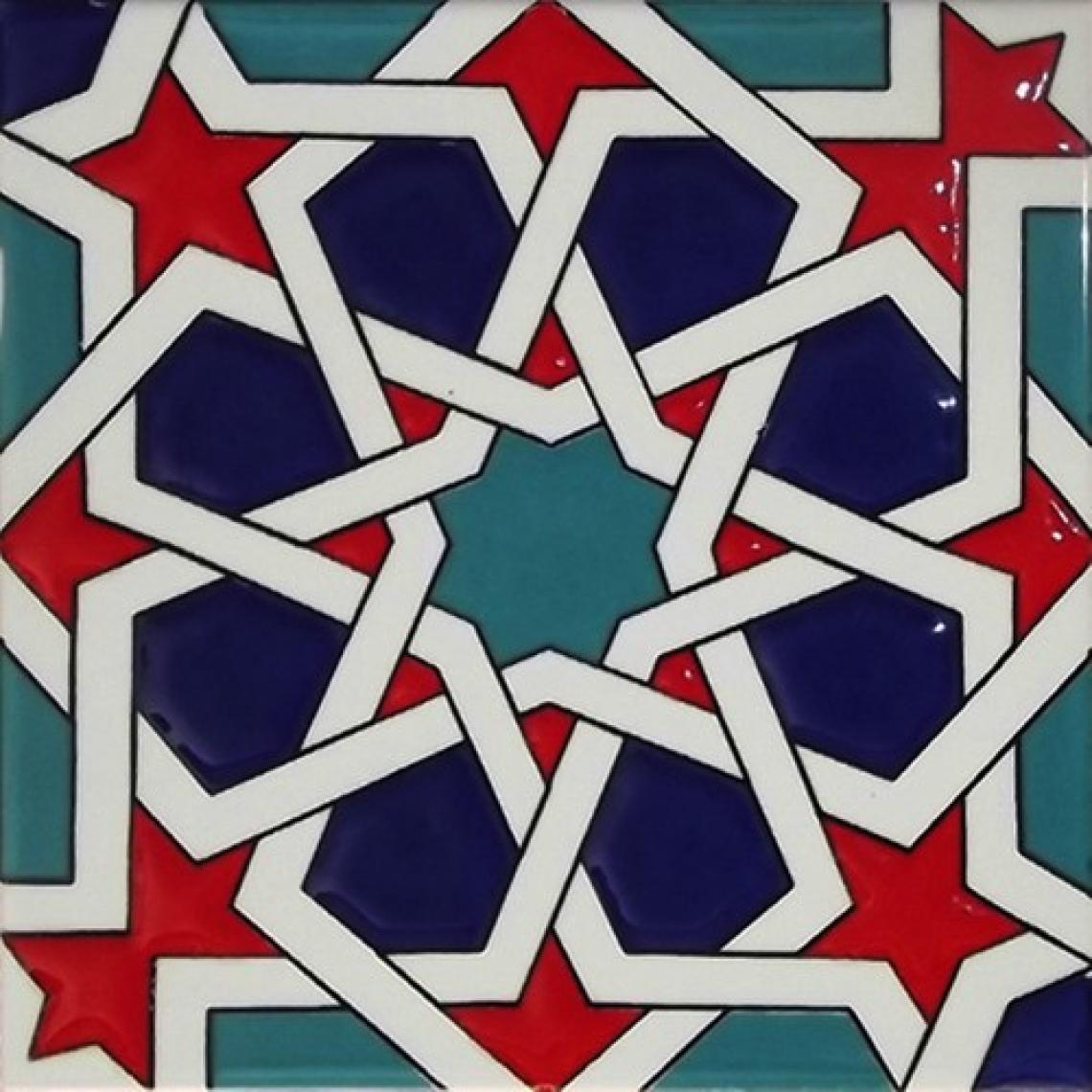 Armada Çini 20x20 Cm SP 88 Kütahya Çinisi Maroc Desenli Çini Karo