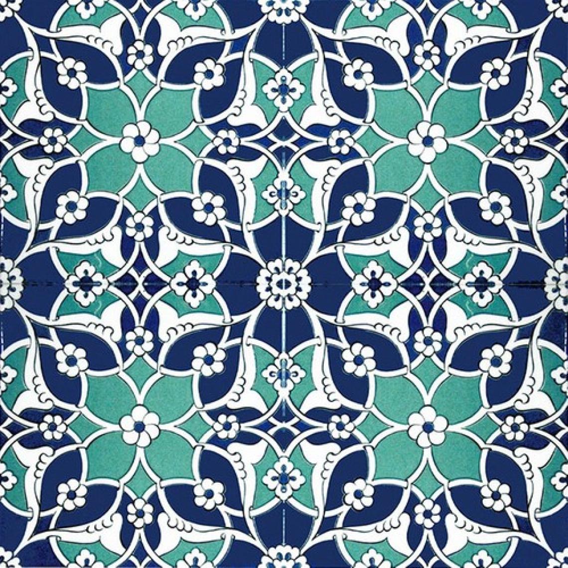 Armada Çini 20x20 Cm Ac 80 Selçuklu İznik Desen Kütahya Çini Karo
